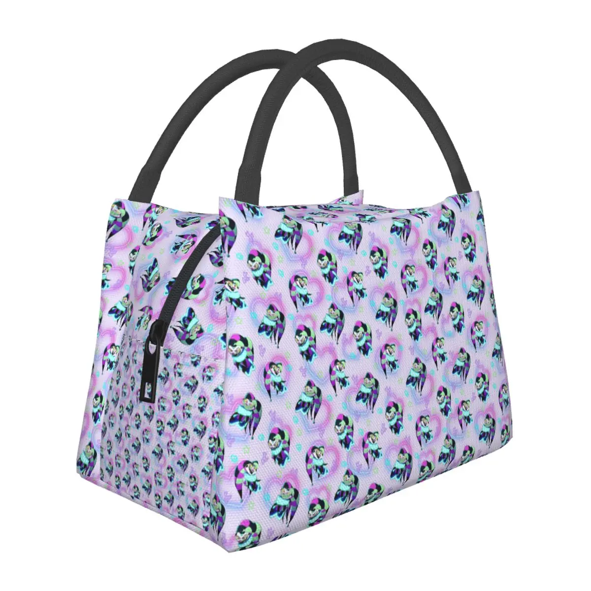 Fizzarolli Fizz Neon Hearts And Stars Helluva Insulated Lunch Bag for School Picnic Storage Food Boxes Cooler Thermal Lunch Box
