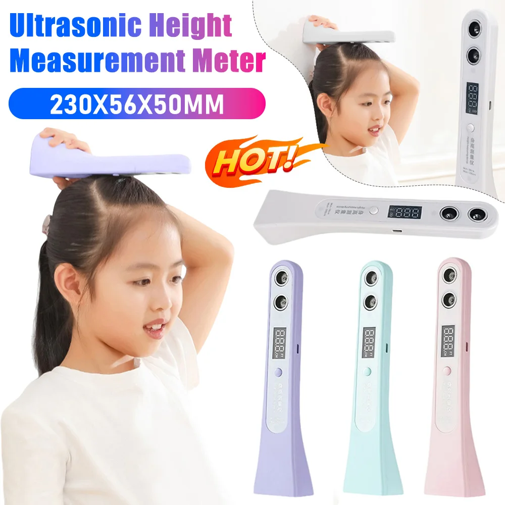 

Цифровая линейка для измерения высоты, ультразвуковая электронная линейка высоты, высокоточный светодиодный дисплей, устройство для измерения высоты для детей