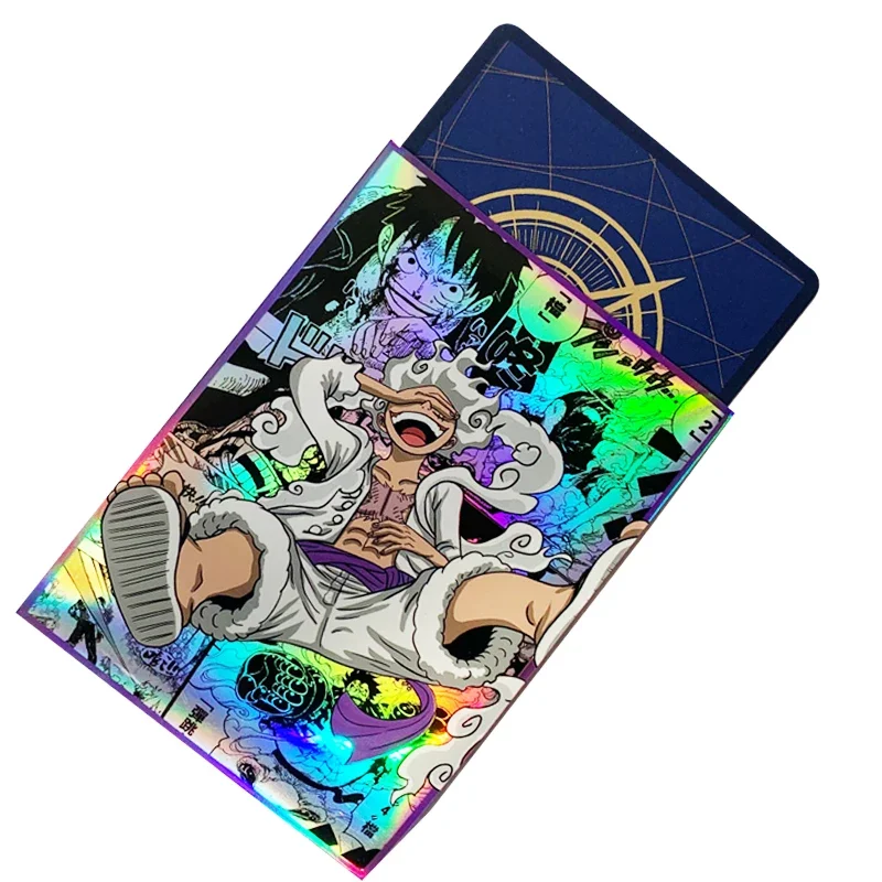 60Pcs/set 66X91Mm Diy One Piece Luffy Card Sleeves PTCG OPCG Color Flash Card Protective Cover Collection Card Anime Gift Toy