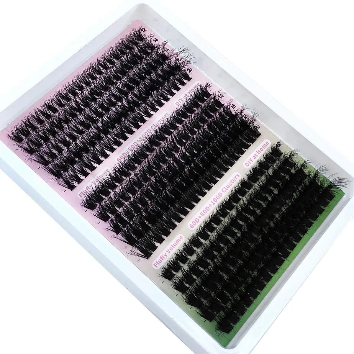 Neue 60D + 80D + 100D Flauschige Nerz Wimpern Segmentierte Natürliche Wimpern Verlängerung 10-20mm Mix Einzelne wimper Cluster Make-Up Wimpern – Detail 2