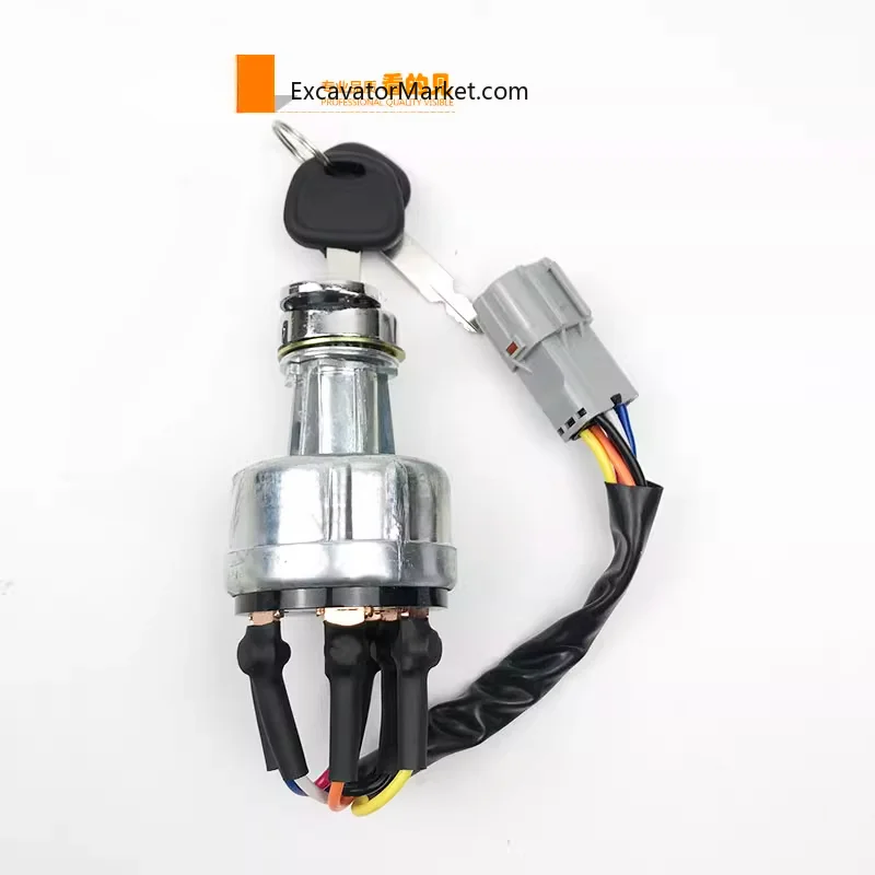 Excavator Parts For Sany Sy 55 65 75 135 215 235 Ignition Switch Start Switch Electric Door Lock Start Key Excavator Accessories