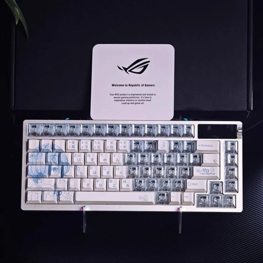 Custom Blue Twin Maiden Theme Keycaps, Cherry Profile PBT Dye-Sub, Anime Style Unique Custom Mechanical Gift