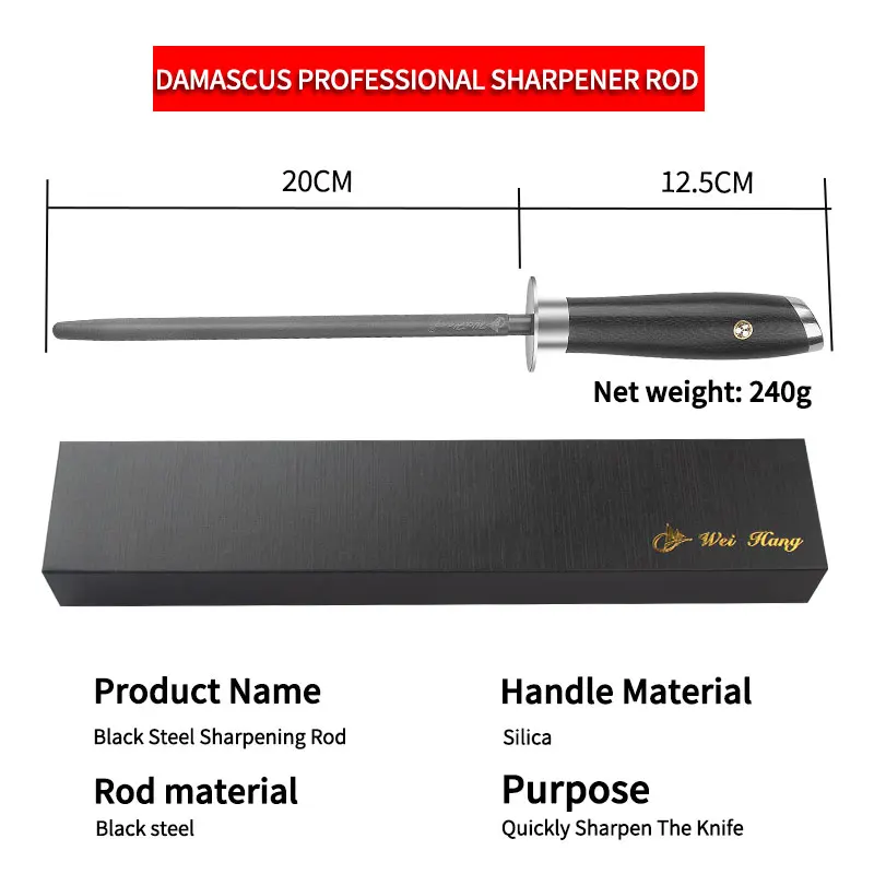 Professional Titanium Sharpening Rod with Diamond Coating - Ultimate Knife Sharpener for High Carbon Steel Blades