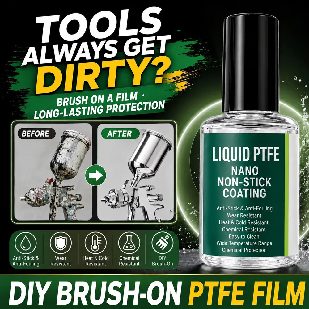 Liquid PTFE Nano Non-Stick Coating for Spray Gun Airbrush Painting Equipment Glue Residue Protection DIY Protective Film