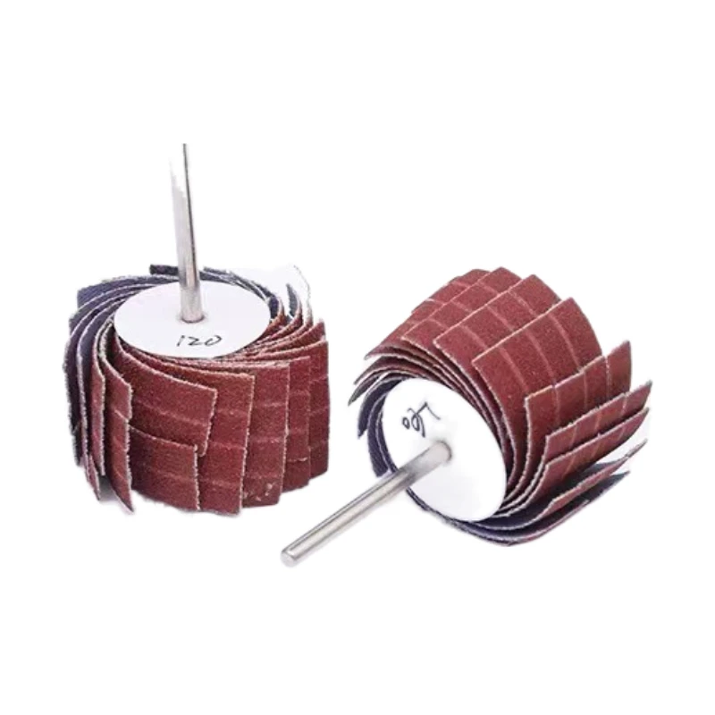 1 piece 35*50*6mm Mounted Abrasive Sanding Cloth Wire Striping Grinding Wheel for Curved Surface Wood Carving Polishing