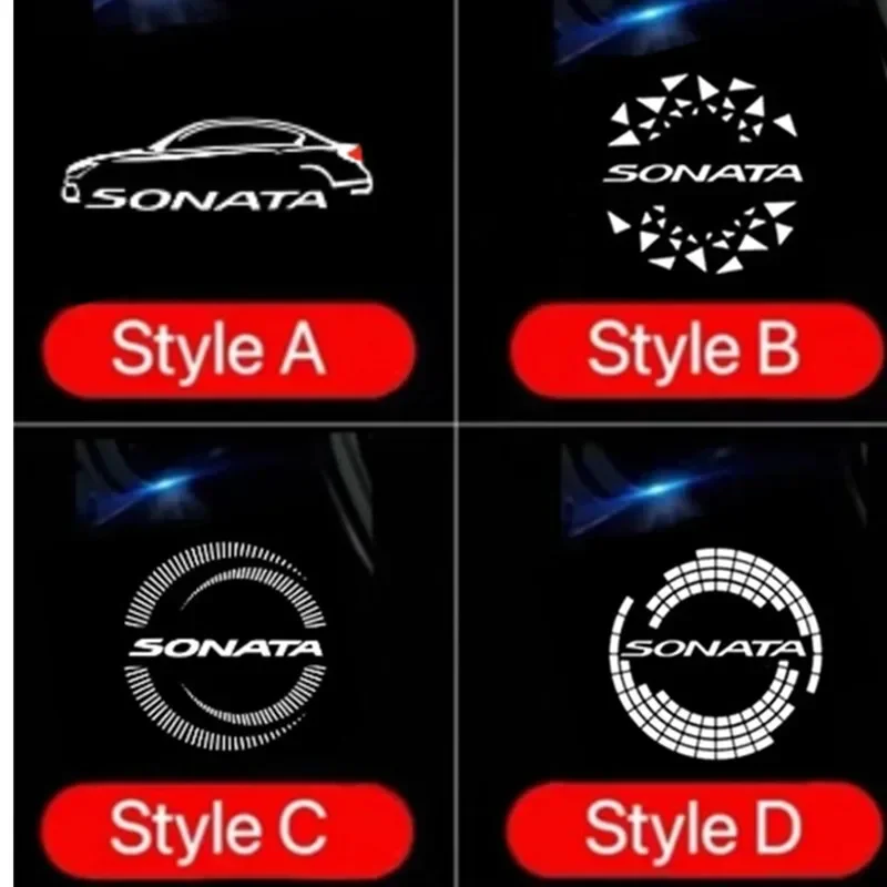 2pcs For Hyundai SONATA VII (LF) 2015 2016 2017 2018 2019 Russi 2018-Now Car Logo LED Door Welcome Lights Laser Projector