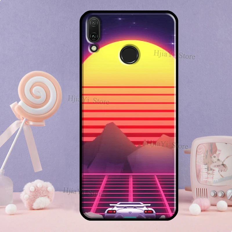 Vaporwave 80's Retro Neon Synthwave For Huawei Nova 5T 2i Phone Case For Huawei Y5 Y6 Y9 Y7 2017 2018 2019 Y6P Y5P 2020 Case