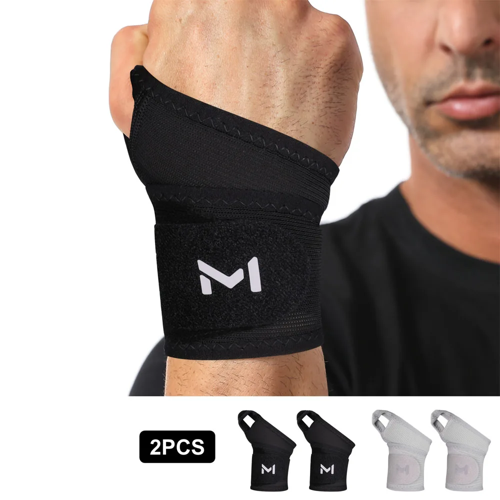 2Pcs Wrist Guard Protect Wrist Pain Tendon Sheath Strain Men Women Badminton Bench Press Fitness Breathable Lightweight Elastic