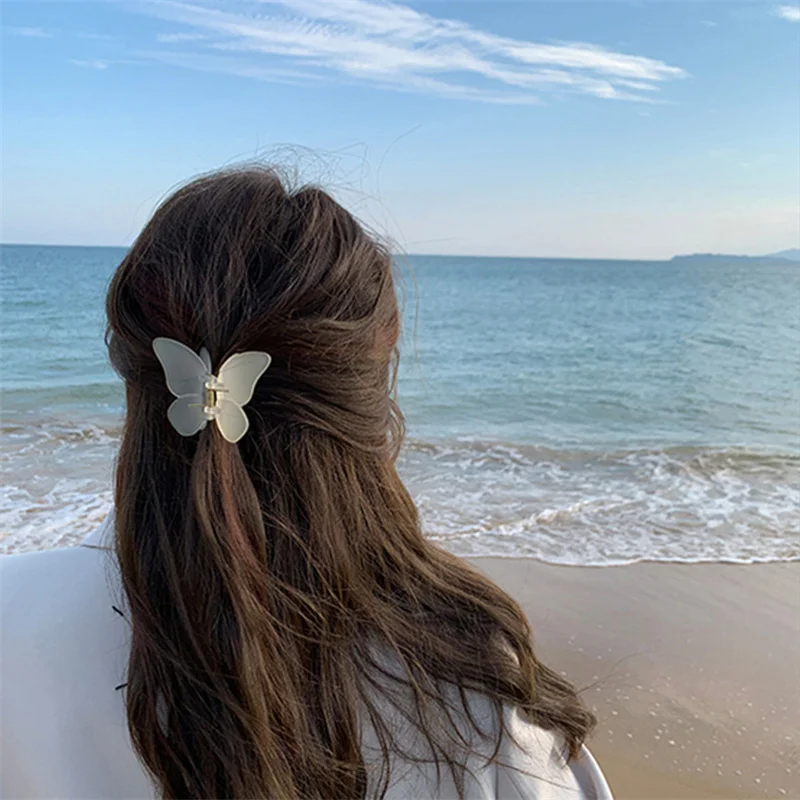UXSL 2022 New Sweet Fairy Butterfly Colorful Hair Claw Styling Tools Hairpin for Women Girls Hair Clip Barrette Hair Accessories