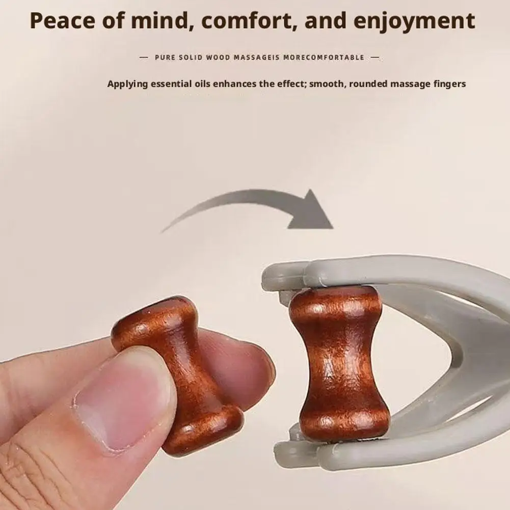 1/2/3/5 Stück Massageroller aus Massivholz für die Finger, mit 360°-Funktion ° Roller-Clip-on-Design zur Linderung von Handmeridianbeschwerden – Detail 11