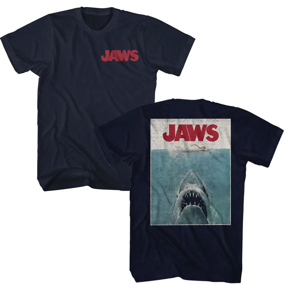 

Jaws 70's Thriller Movie Poster Coming From The Deep Men's T Shirt