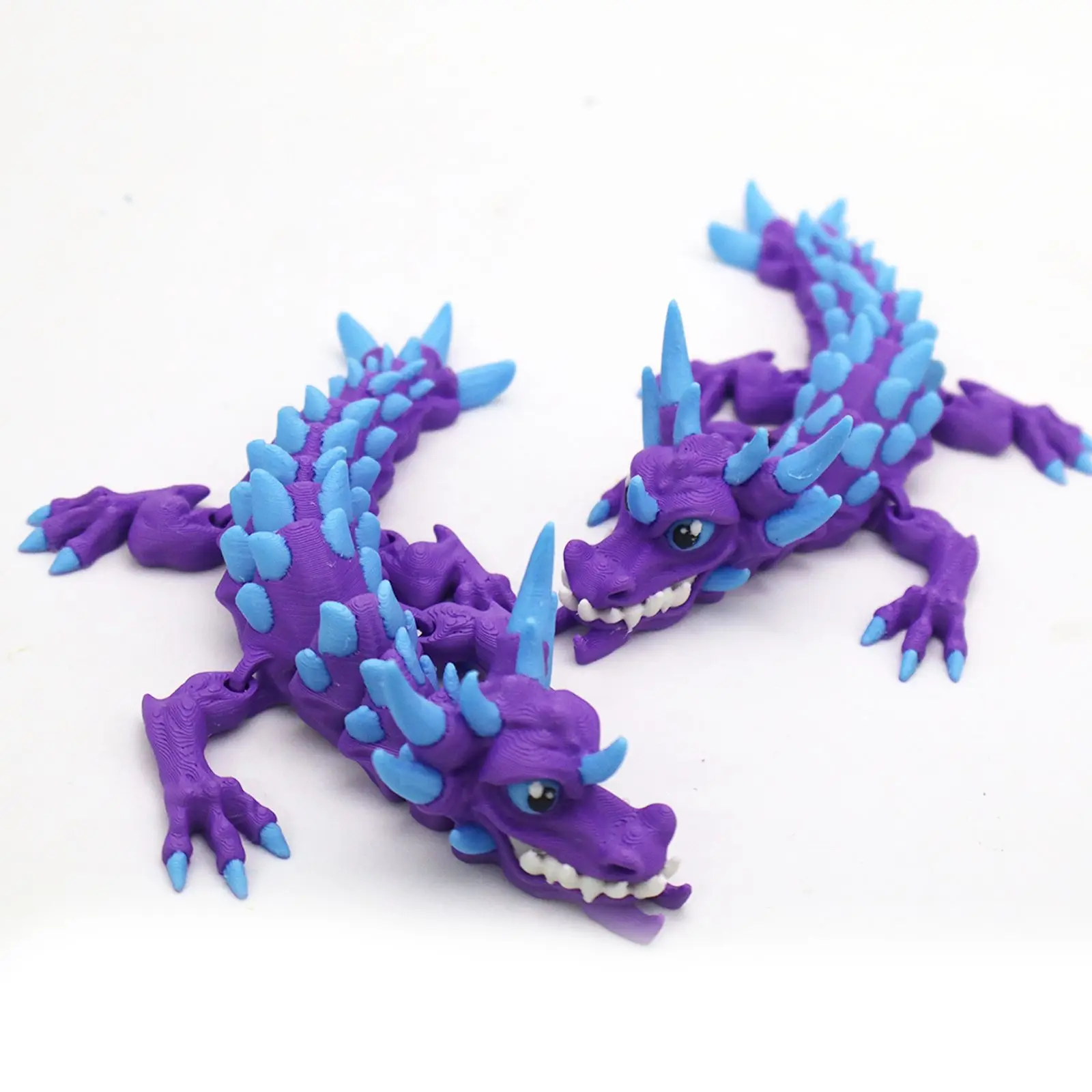 15cm Purple Dragon 3D Printed Toys Joints Movable Simulation Animal Dragon Models Children's Stress Relief Toys Creative Gifts