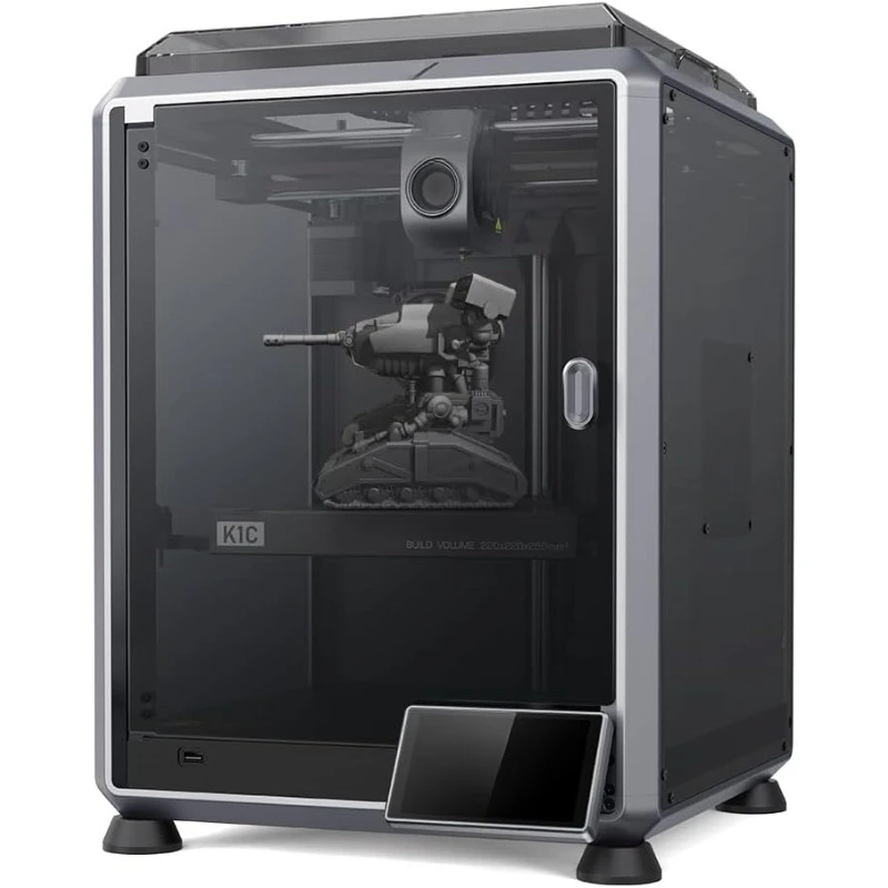 2025 K1C 3D Printe Support 300℃ Printing and Carbon Fiber Filament, Auto Leveling and AI Camera 8.66*8.66*9.84 inch