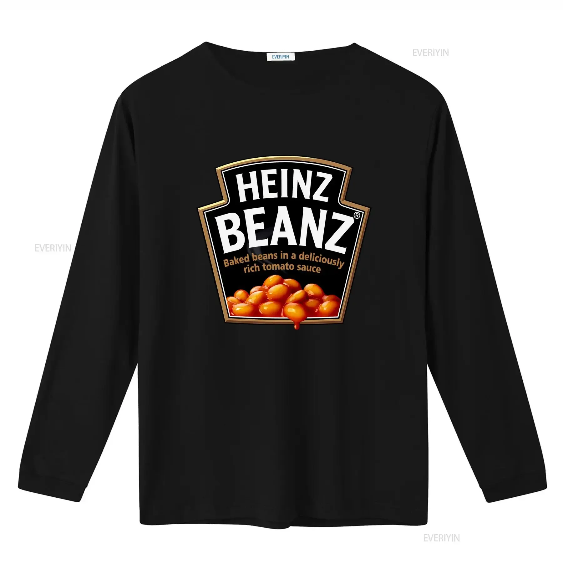 HEINZ BEANZ T SHIRT for Print Baked Beans in Tomato Sauce Design Sizes S XXL vintage Washed Stretched homme Unisex Breathable