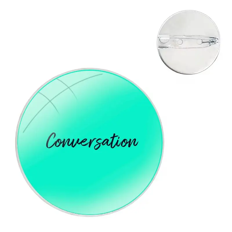 Conversation Green Light Pins Badge Metal Brooches For Clothes Backpack Decoration gift