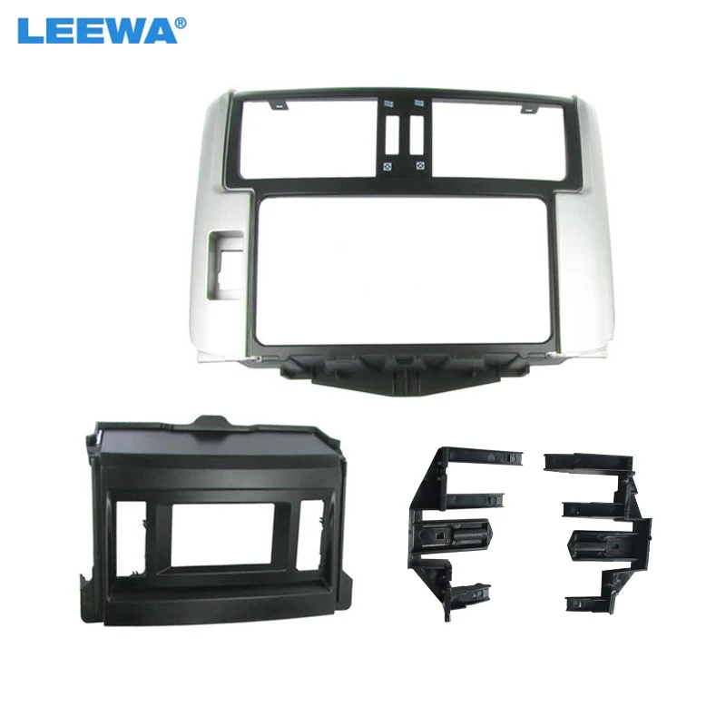 

LEEWA Car 2Din Radio Fascia Frame Adapter for Toyota Prado GX 150 (LHD) 2010 Stereo Refitting Dash Mount Kit Frame Panel #CA4896