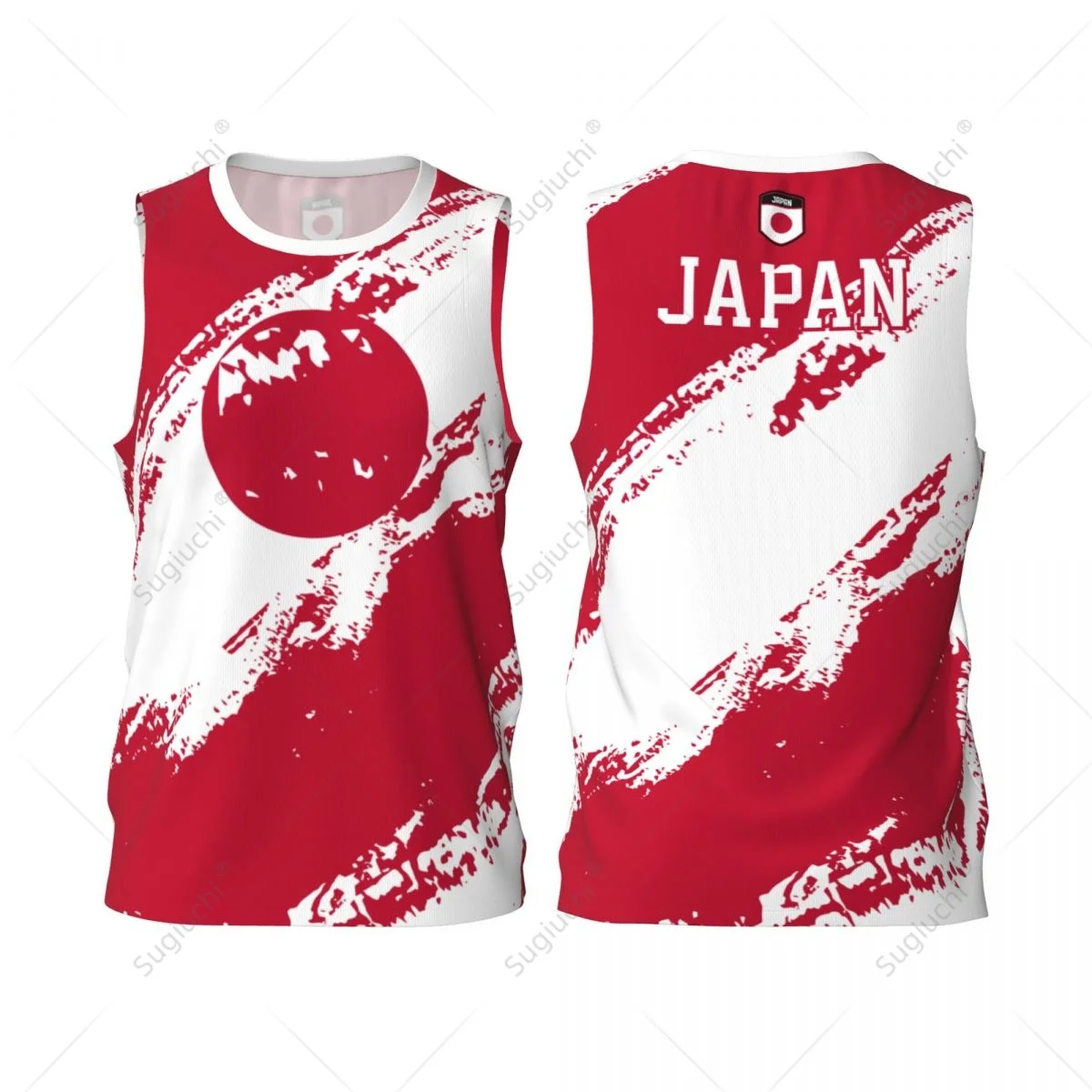 Men Basketball Sports Japan Flag Running Fitness Multifunction Jersey Sleeveless shirt Custom Name Nunber Exclusive