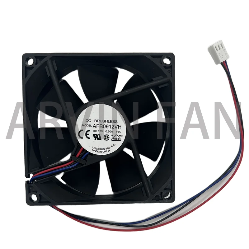 

Brand New Original AFB0912VH-A 90mm Fan 9025 92x92x25mm 12V 0.60A Double Ball Bearing Large Air Volume Cooling Fan