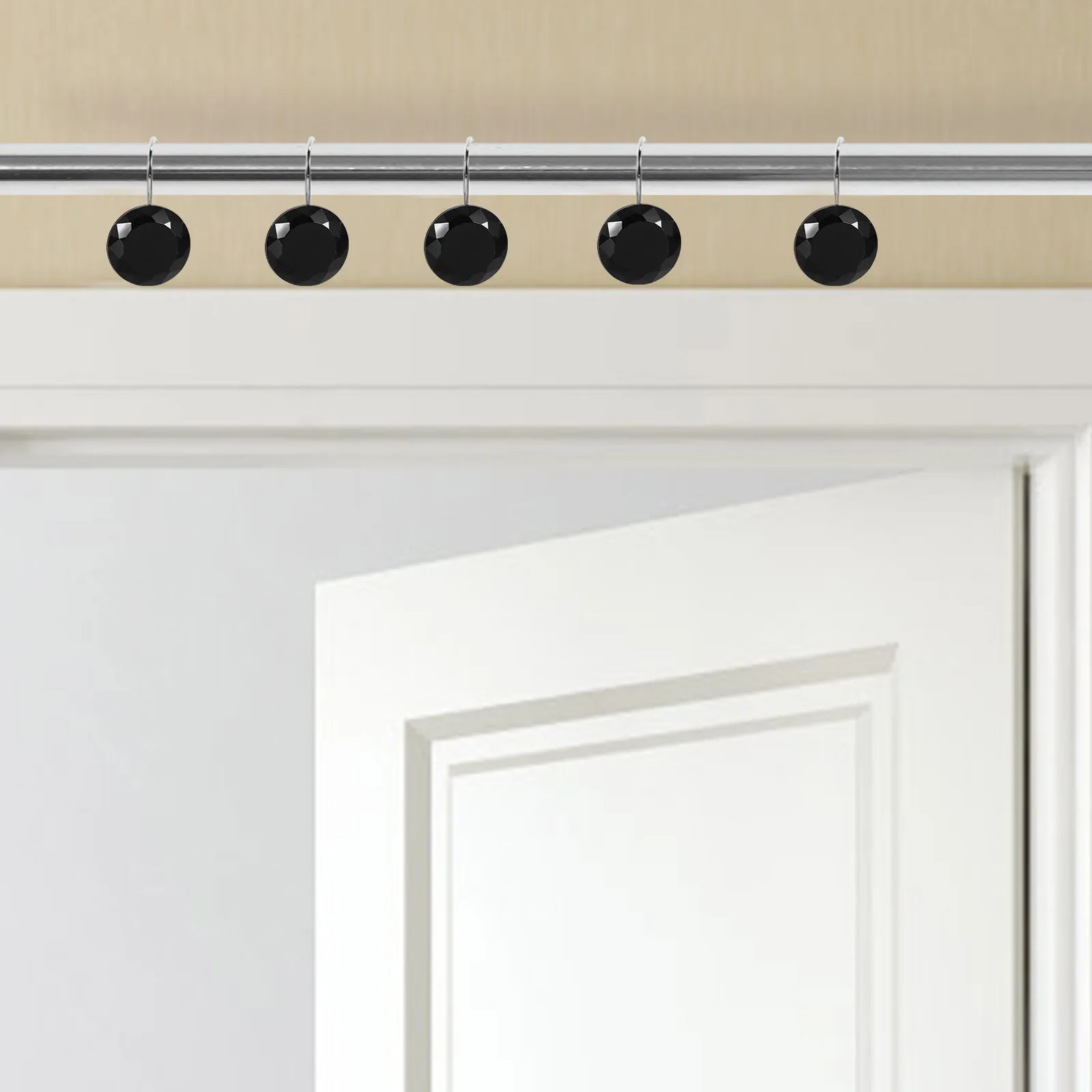 

12Pcs Heavy Duty Shower Curtain Hangers Smooth Safe for Most Curtains Styles Shower Curtain Hook Bathroom Hooks