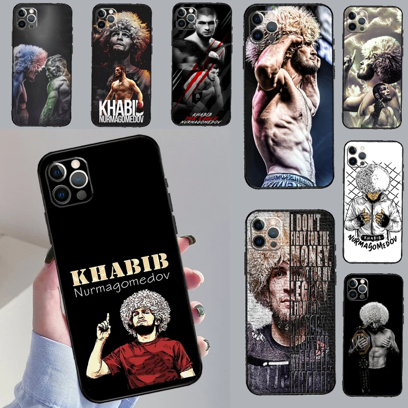 khabib nurmagomedov Case For iPhone 16 12 11 13 14 15 Pro Max Mini XR X XS MAX 5S Plus Cover