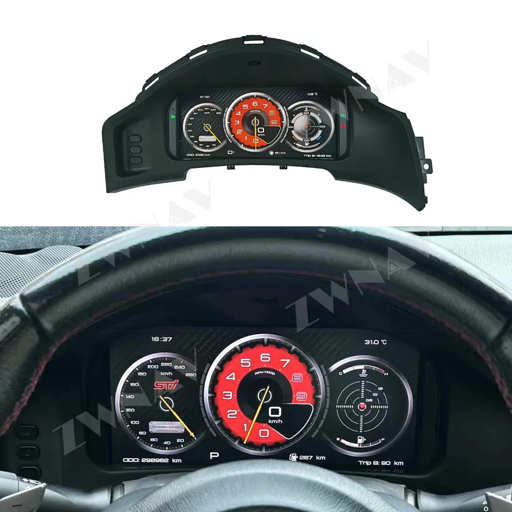 

12,3-дюймовый ЖК-дисплей, панель приборной панели, виртуальный приборный кластер, ЖК-спидометр для Toyota 86 Subaru BRZ 2013-2019, автомобильный одометр Scree-n