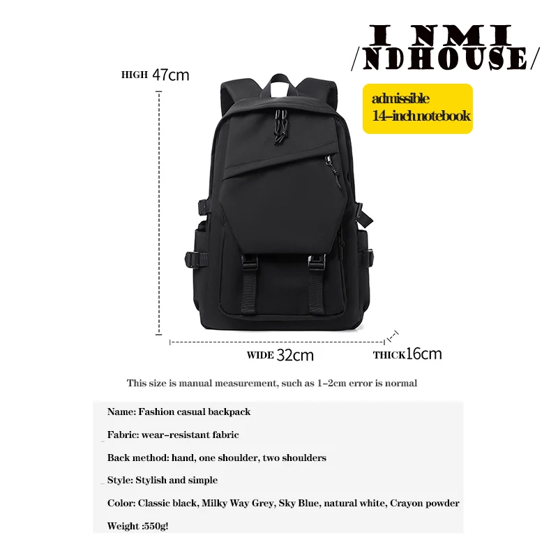 New Female Fashion Lady High Capacity Waterproof College Backpack Trendy Girls Laptop School Bags Cute Girl Travel Book Bag