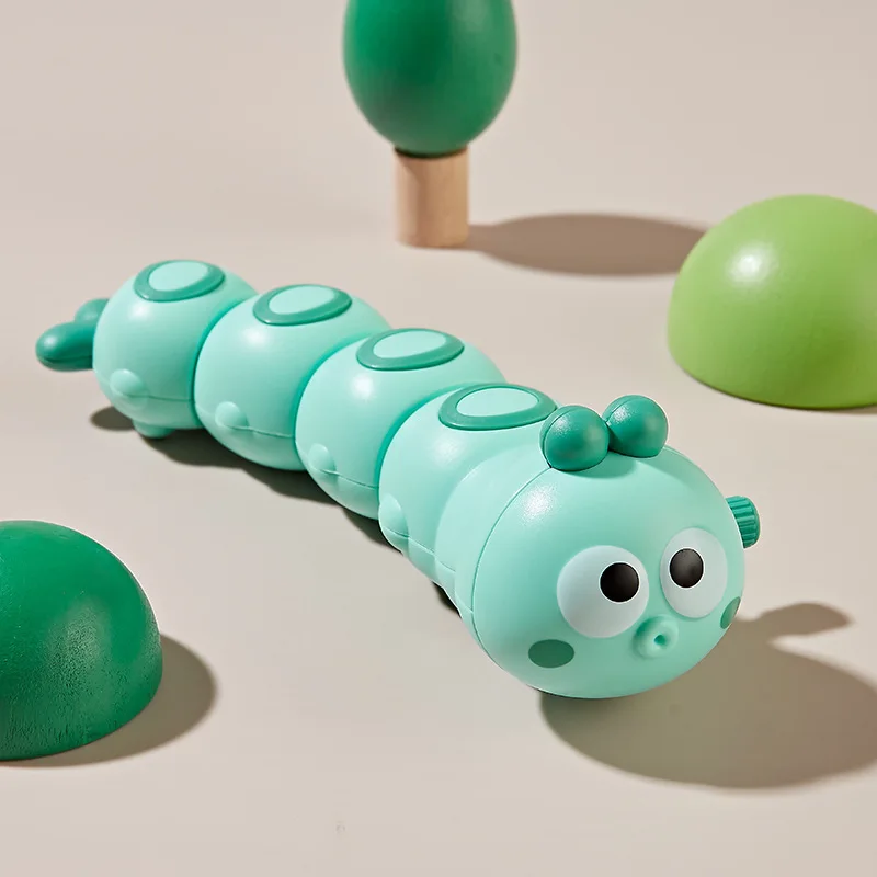 Swing Caterpillar Clockwork Toys Funny Caterpillar/Fish Shape Wind-Up Toy, Cartoon Cute Interactive Toy Gift for Kid Color Shape