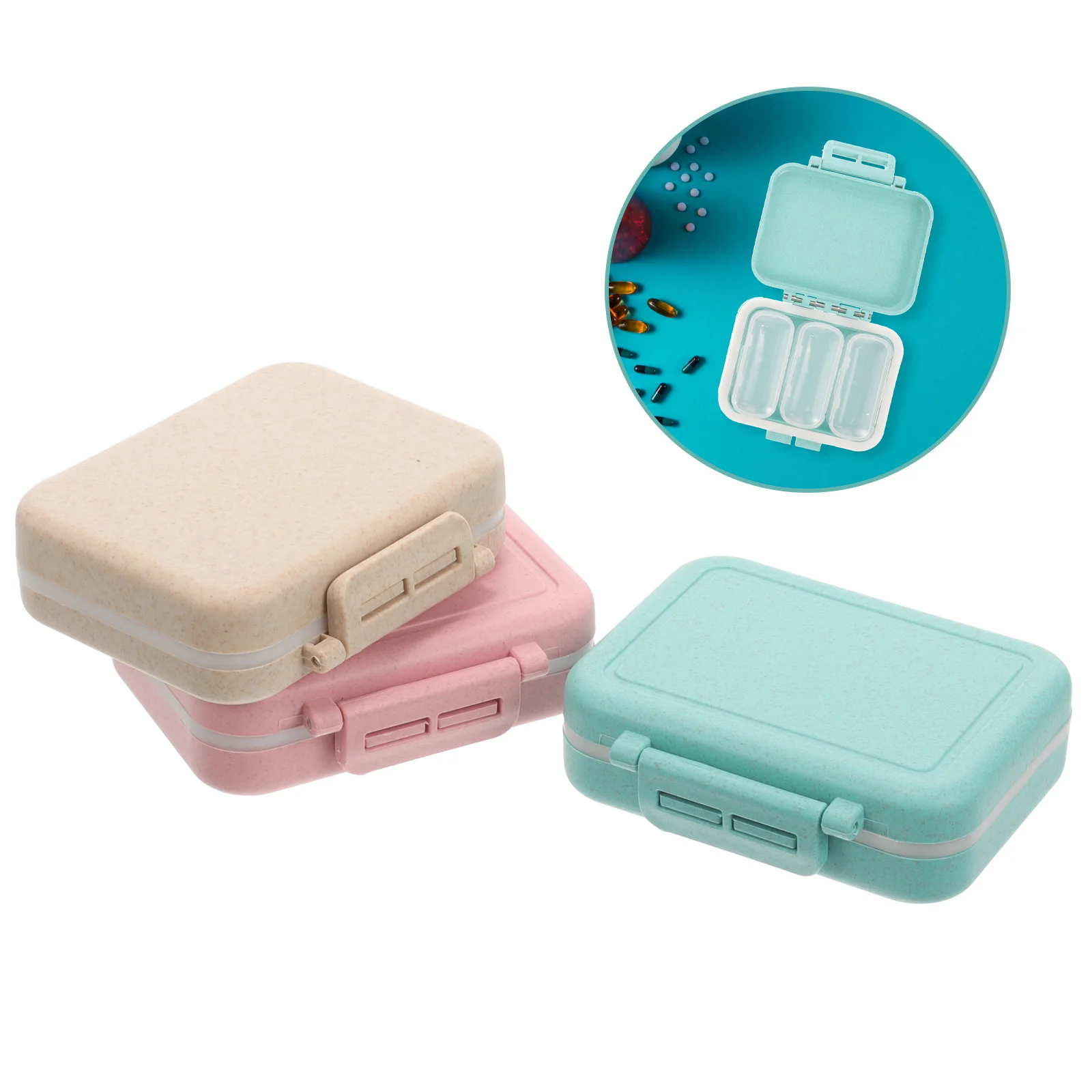 3 قطعة حافظة طبية محمولة مدمجة متعددة الشبكات منظم سفر قابل للفصل مقاومة للاهتراء تخزين الأدوية مستلزمات الاستخدام اليومي #6