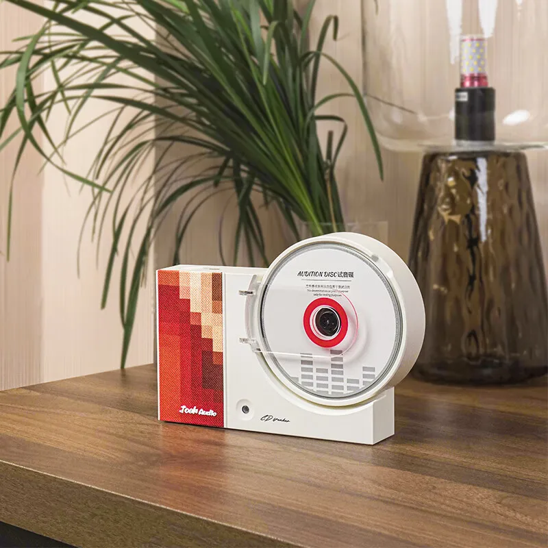 NEW Portable Retro CD Player 4000mAh Bluetooth Hi-Fi Sound Speakers Wall Mountable & Desktop CD Music Player with Remote Control