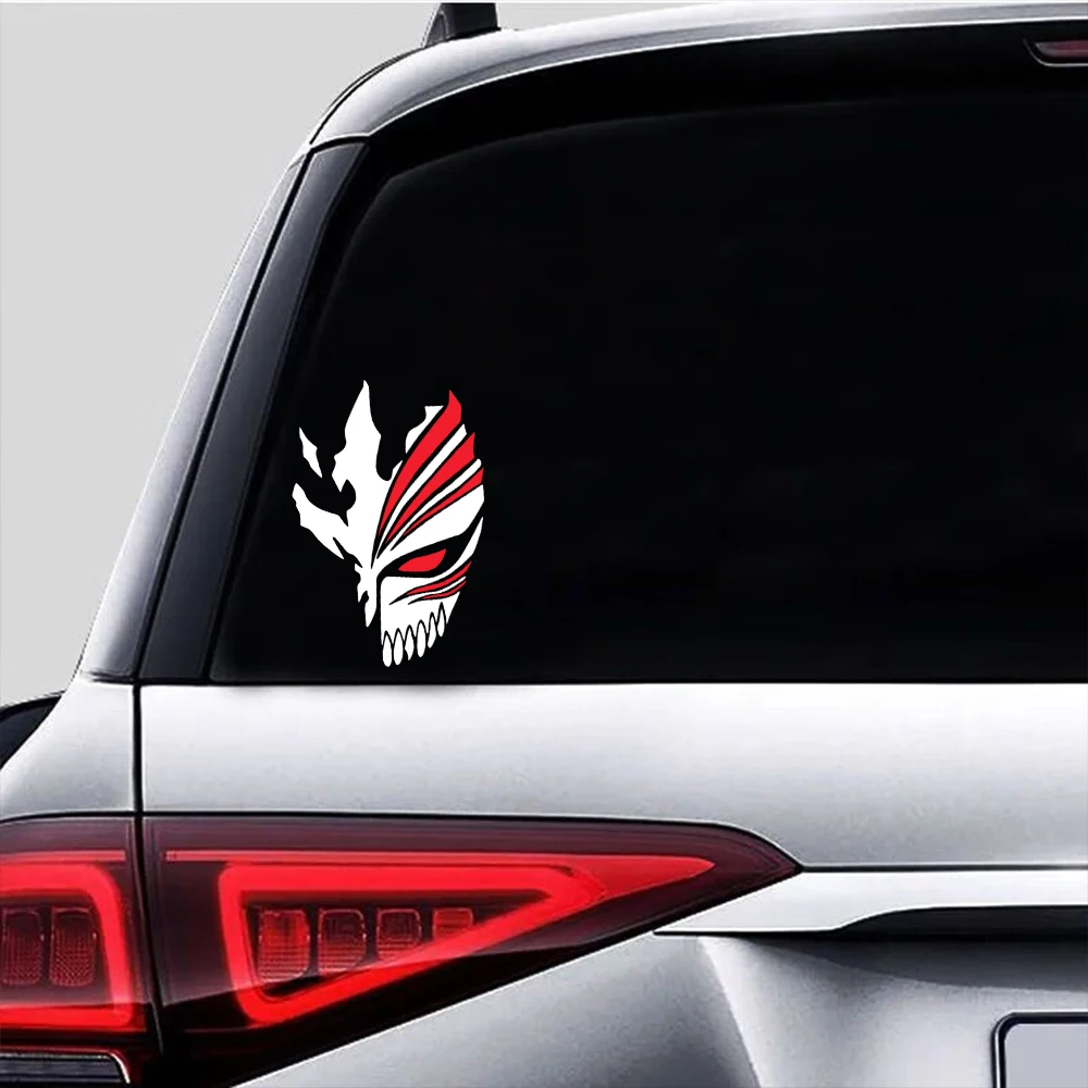 Car Sticker Color Blocking Horror Mask Vinyl Decals Car Body Windows Personalized Creative Auto Styling Decoration Accessories