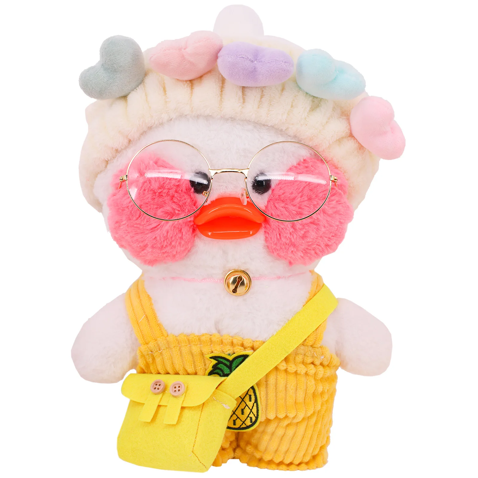 Pink Doll Clothes Dress Sweater Hat Uniform Fit 30cm Lalafanfan Yellow Duck Doll Children\'s Toy Girl Gift Duck Doll Accessories