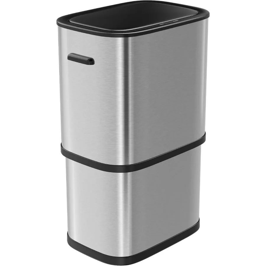 

Touchless Motion Sensor Kitchen Trash Can 16/60L Waterproof Brushed Stainless Steel Automatic Garbage Bin with Lid for Bedroom