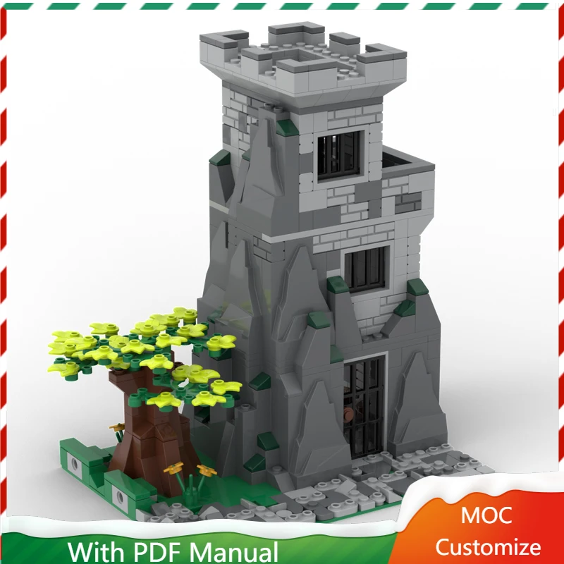 

592 PCS Medieval Luxury Prison Tower Architecture Scene Building Block Customize Diy Education Assembly Kids Toy Birthday Gifts