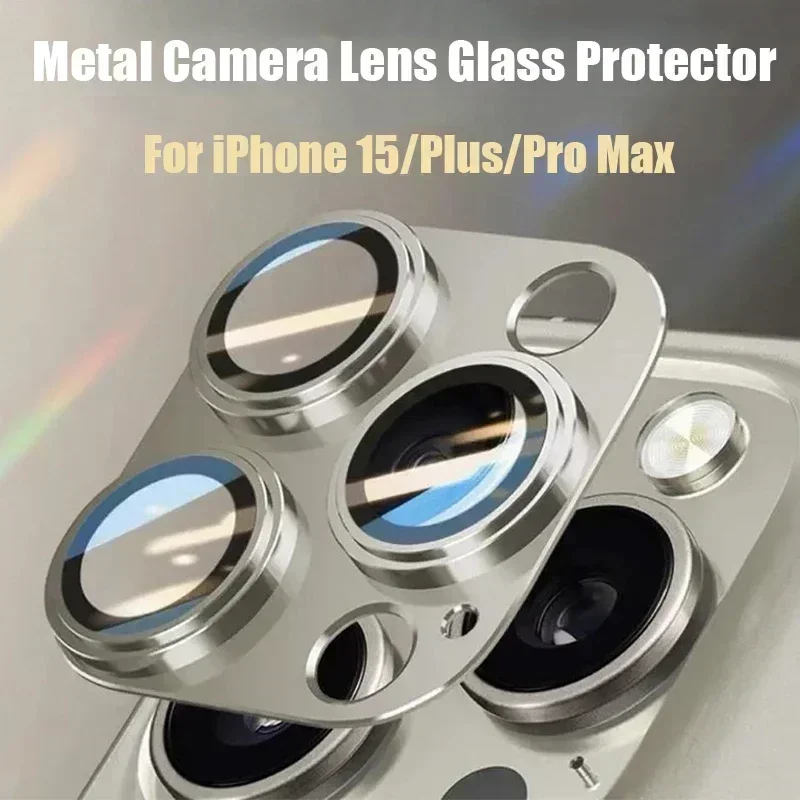 IPhone用金属合金レンズカバー,スクリーンプロテクター,保護カバー,カメラレンズ,15 pro max,15 plus