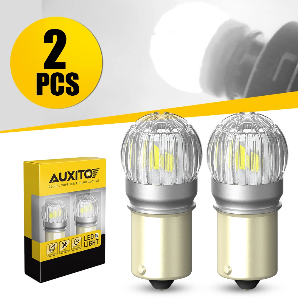 AUXITO 2X 1156 1157 P21/5W P21W BA15S LED Bulb 7506 BAY15D LED Light Super Bright White Car Parking Position Reverse Lights DRL