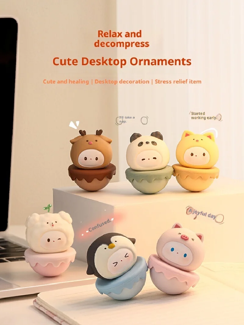 

Office Desktop Decorative Toy office desk accessory anti-stress gift for boys and girls tilting clown figurine emotional healing