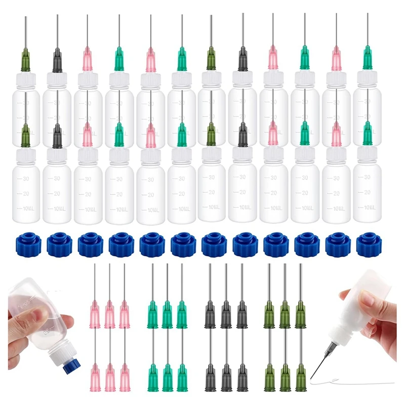 

60PCS Glue Applicators Bottles,30Ml Plastic Squeezable Dropper Bottles Oil Squeezable Dropper Bottles Crafting Easy To Use