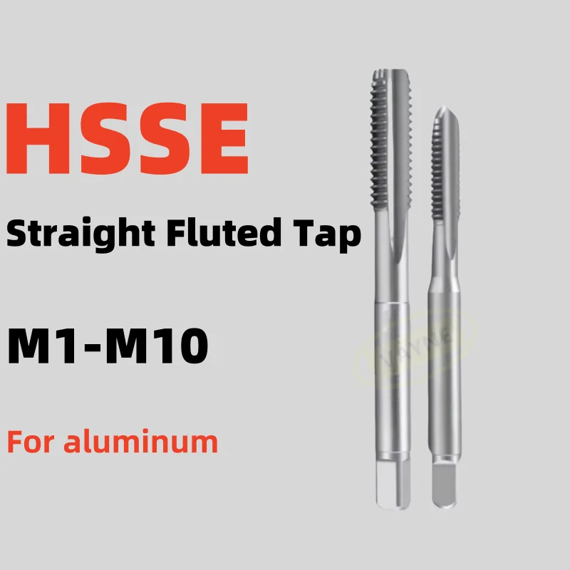 

1PCS HSSE Metric /Fine Straight Grooved Flute Tap M1M1.2M1.4M1.6M1.7M1.8M2M2.3M2.6M3M3.5M4M5M6M7M8M9M10 Right Hand taps aluminum