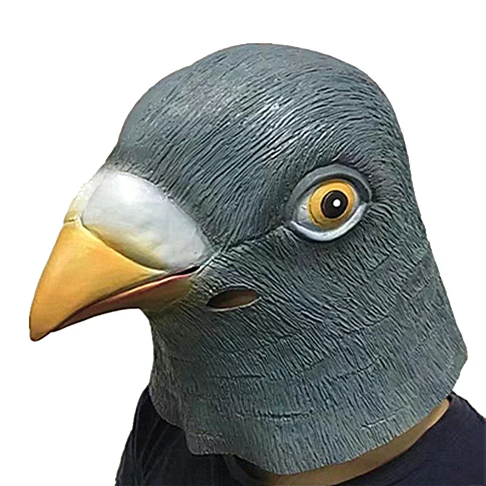 Funny Latex Pigeon Mask Giant Bird Head Halloween Cosplay Costume Theater Props Full Face Masks for Party Birthday Decoration