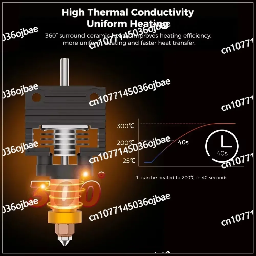 Ceramic Heating Block Quick Replacement All Metal Nozzle Kit K1/K1 MAX 3D Printer