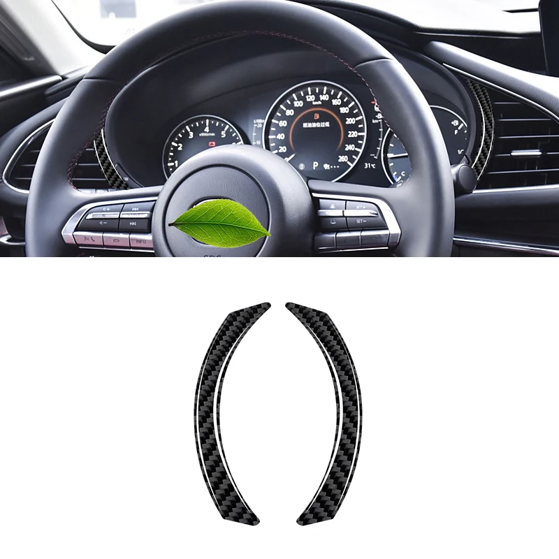 For Mazda 3 Axela 2020 2021 2022 2023 2024 Car Interior Solf Carbon Fiber / PVC Speedometer Outer Frame Sticker Trim