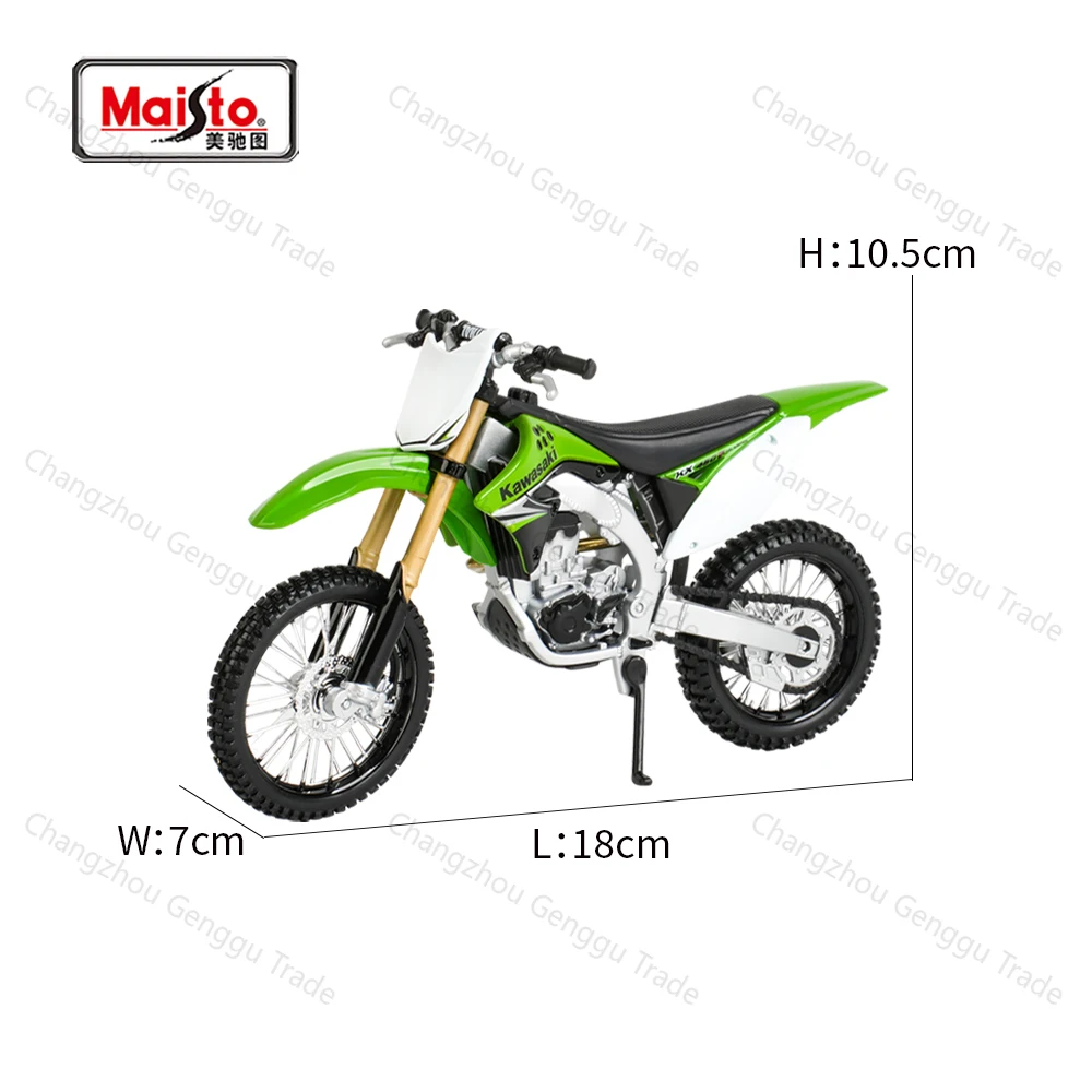 Maisto 1:12 Kawasaki KX 450F Green Die Cast Vehicles Collectible Hobbies Motorcycle Model Toys