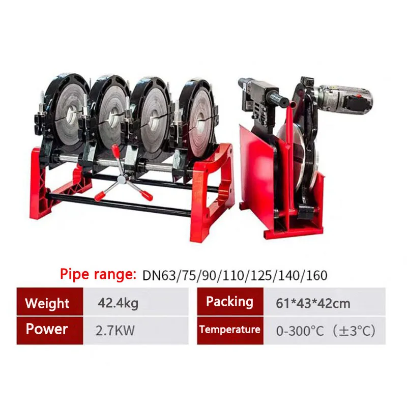 63-160/200mm PE pipe Welding machine Hot melt Butt Welding machine Butt Welder Hot melting Water Pipe Welding machine