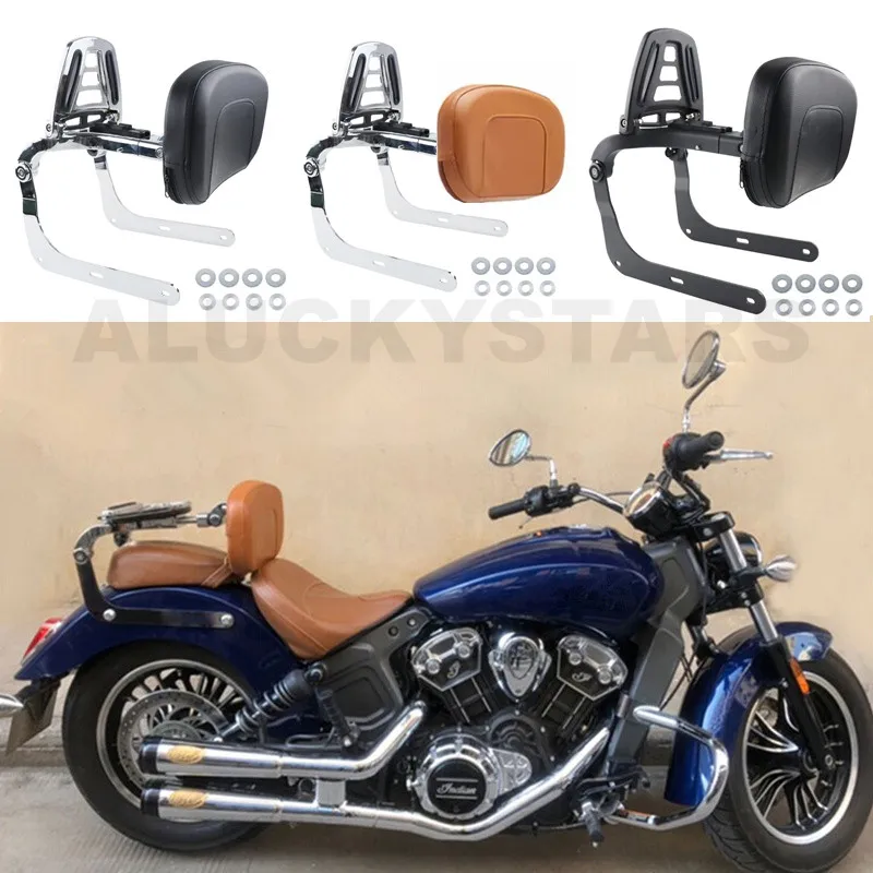 

Черная хромированная складная спинка водителя и пассажира Sissy Bar для Indian Scout Sixty Twenty 15-23 Super Chieftain 22-24