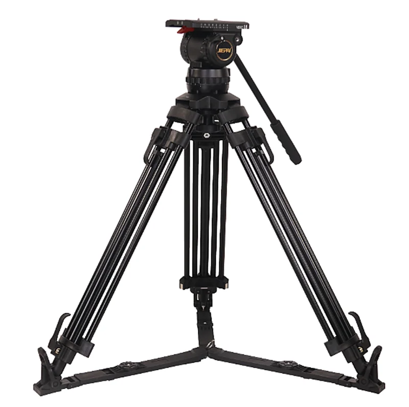 Photographic Equipment Jiepai V18 Pro Professional Broadcast Heavy Duty Aluminum Video Camera Tripod 2