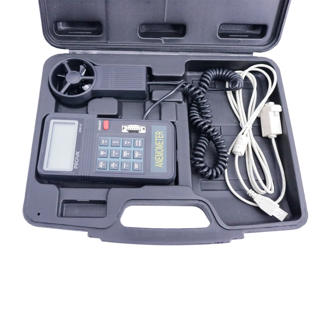 AVM-07 مقياس شدة الريح الرقمي مقياس حجم الهواء نطاق سرعة الرياح (CMM): 0.01 ~ 9999 × 100