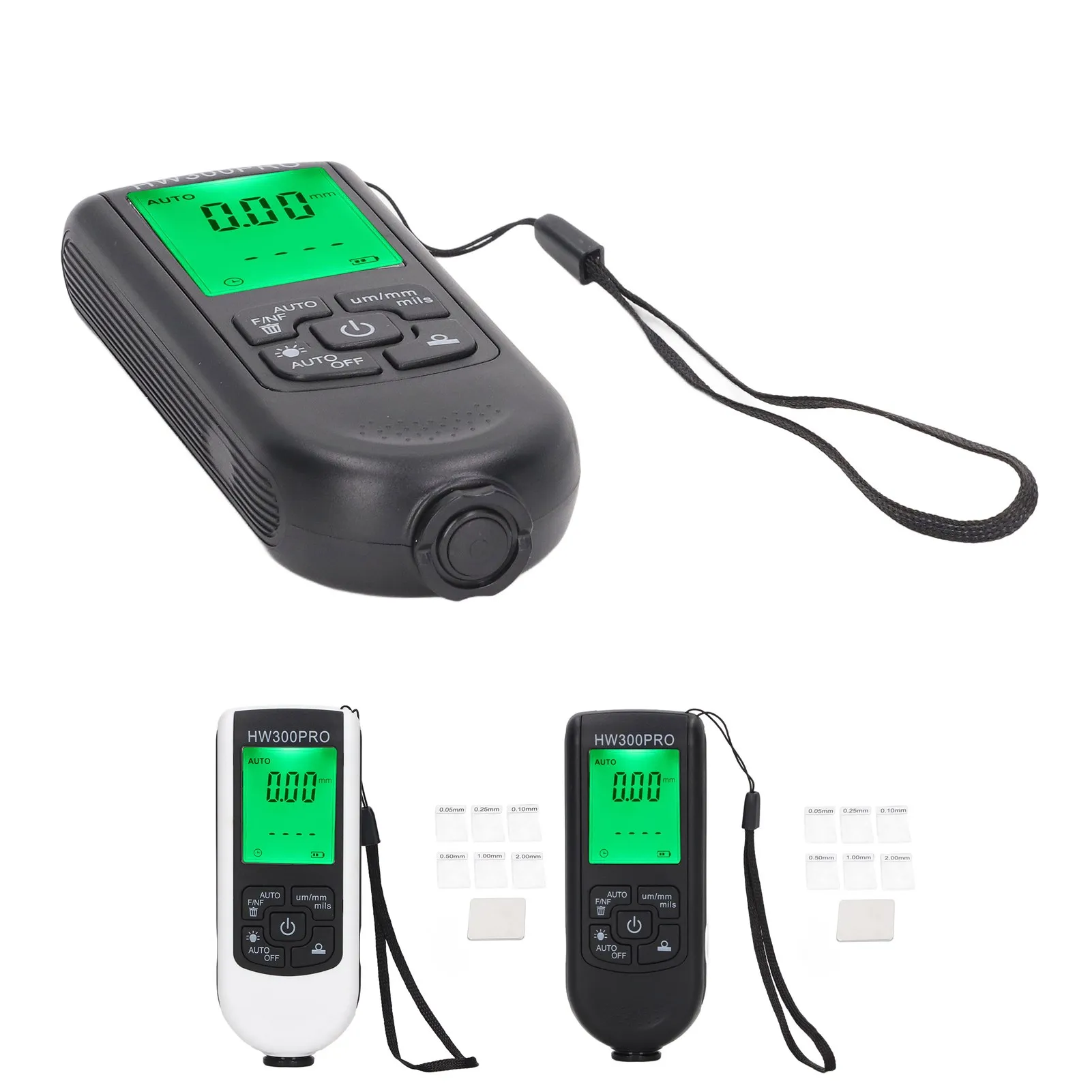 Digital Coating Thickness Gauge 1um Resolution Automatic Shutdown Function ABS Paint Coating Meter for Workshops