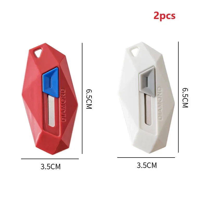 Магнитный мини-открывалка для коробок с антипригарным покрытием — универсальный нож с безопасным круглым наконечником, ромбовидный дизайн, идеально подходит для Parcels и открытия упаковки