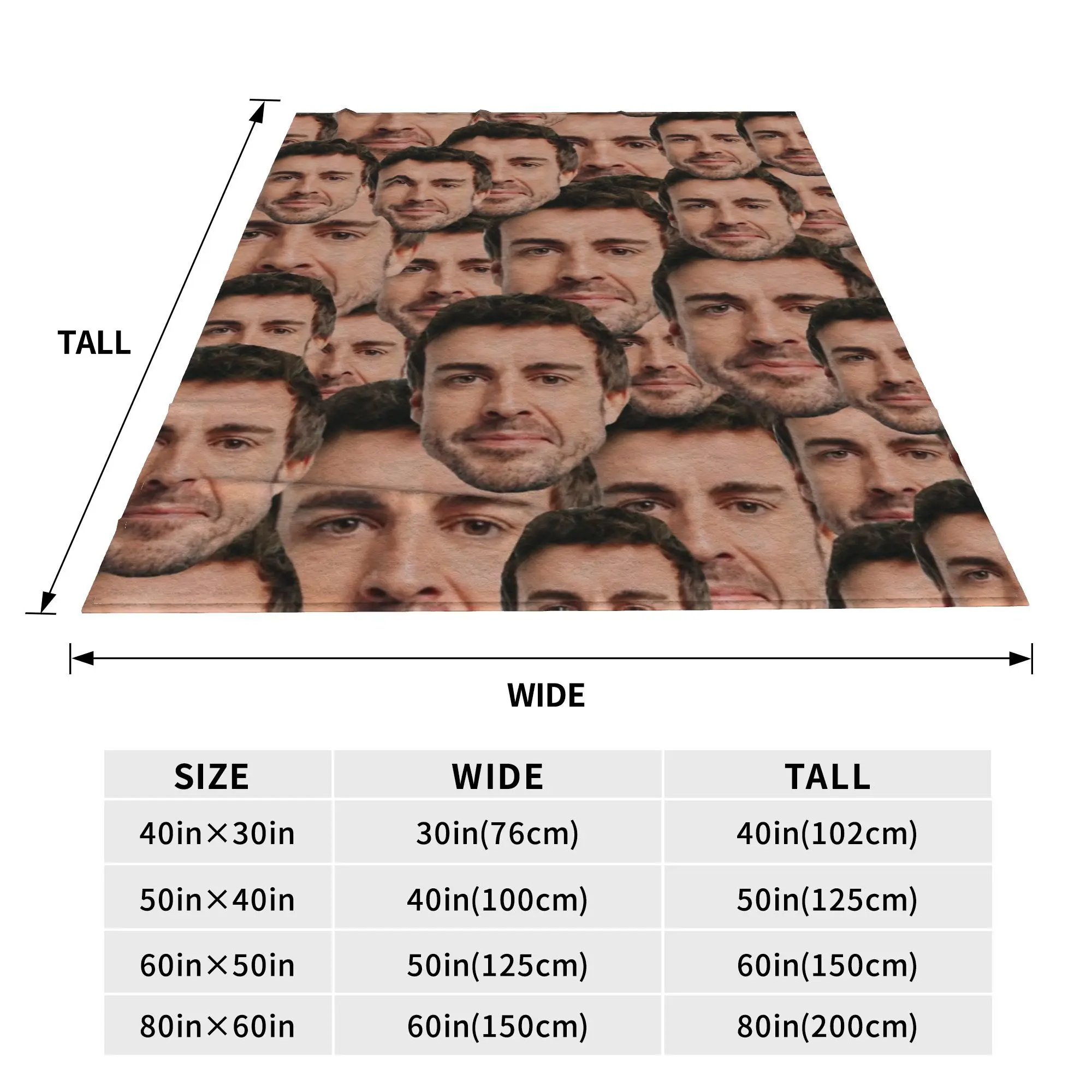 فرناندو ألونسو رئيس رمي بطانية للأريكة مضحك لينة غامض بطانية قطيفة 50x60 بوصة المفارش متعددة الحجم لجميع المواسم