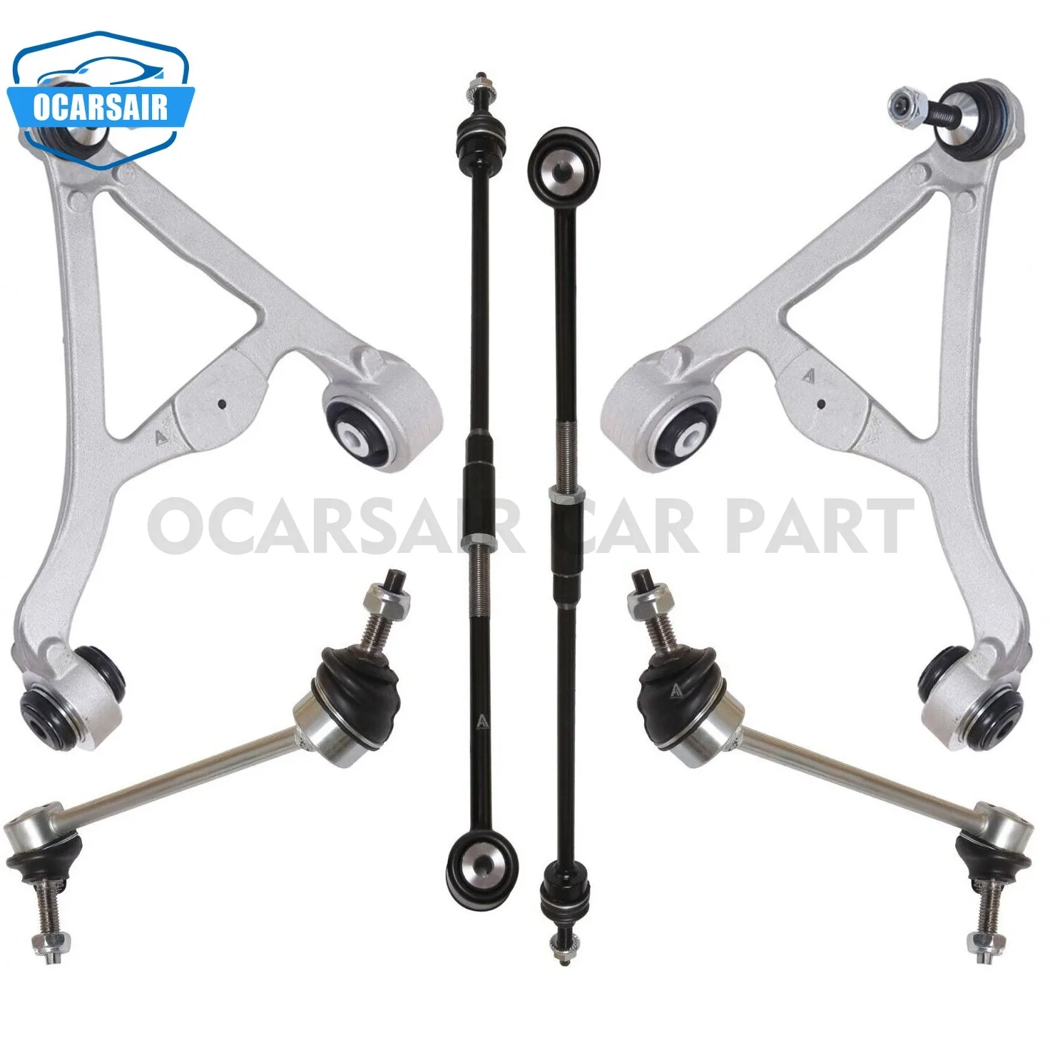 

6pcs Rear Upper Control Arms&Stabilizer Links & Tie Rod Kit For 2004-2016 JAGUAR XJ8 1999-2008 S-TYPE XR857872 XR857871
